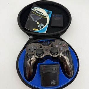 Pelican Chameleon Wireless PS2 Black Controller 07X-CHAM1 &‎ 8Mb OEM Memory Card
